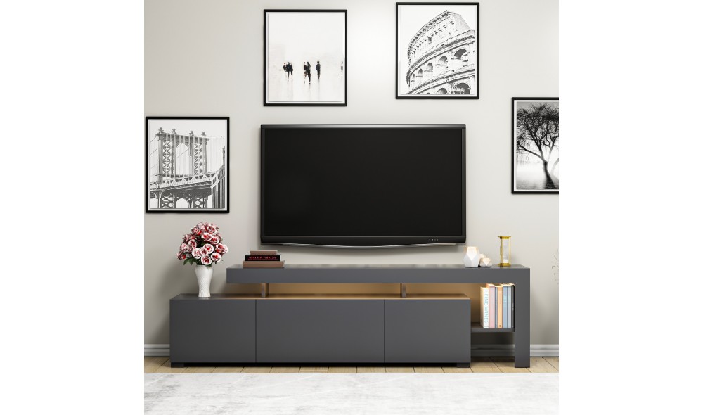 Suport TV, Beliz, Antracit, 192 x 53 x 37 cm