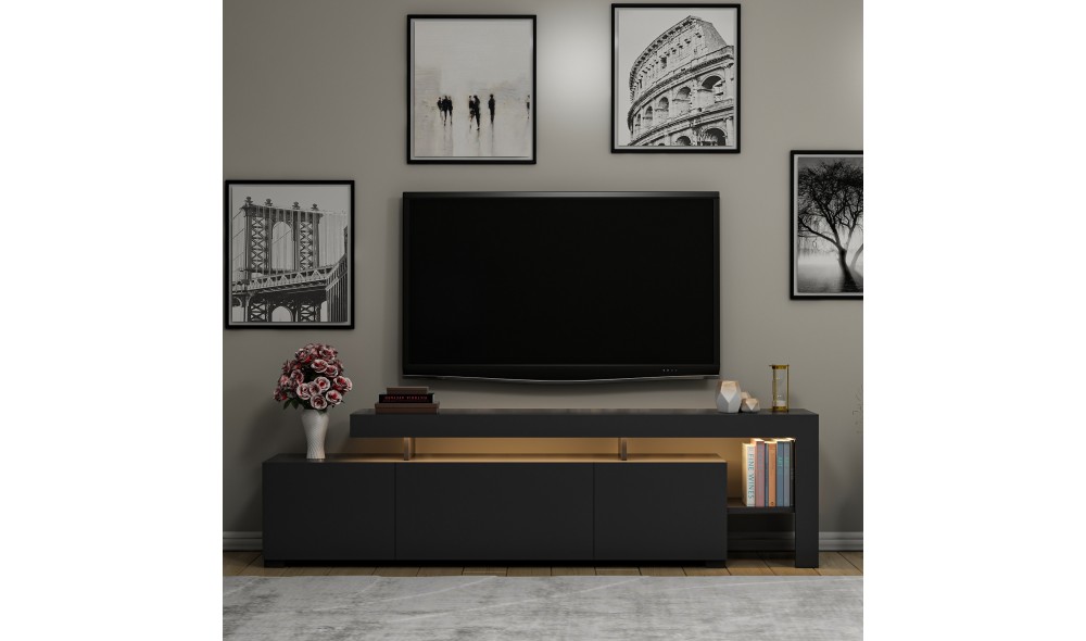 Suport TV, Beliz, Antracit, 192 x 53 x 37 cm