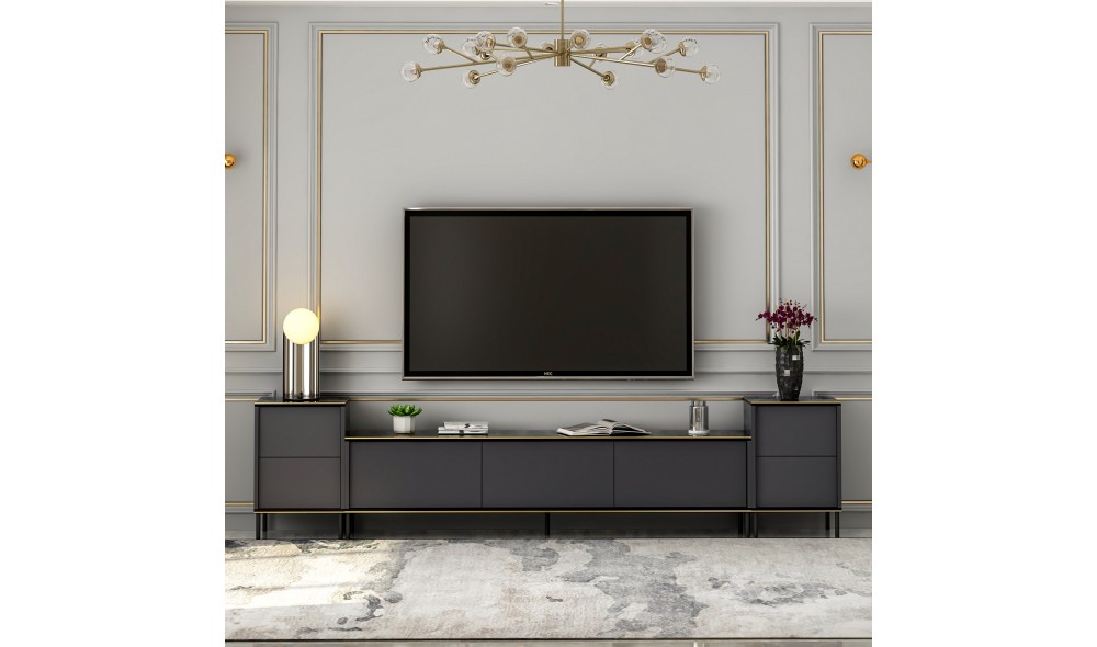 Unitate TV, Imaj, Antracit, 180 x 45 x 35 cm