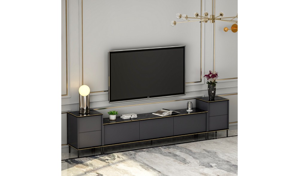 Unitate TV, Imaj, Antracit, 180 x 45 x 35 cm