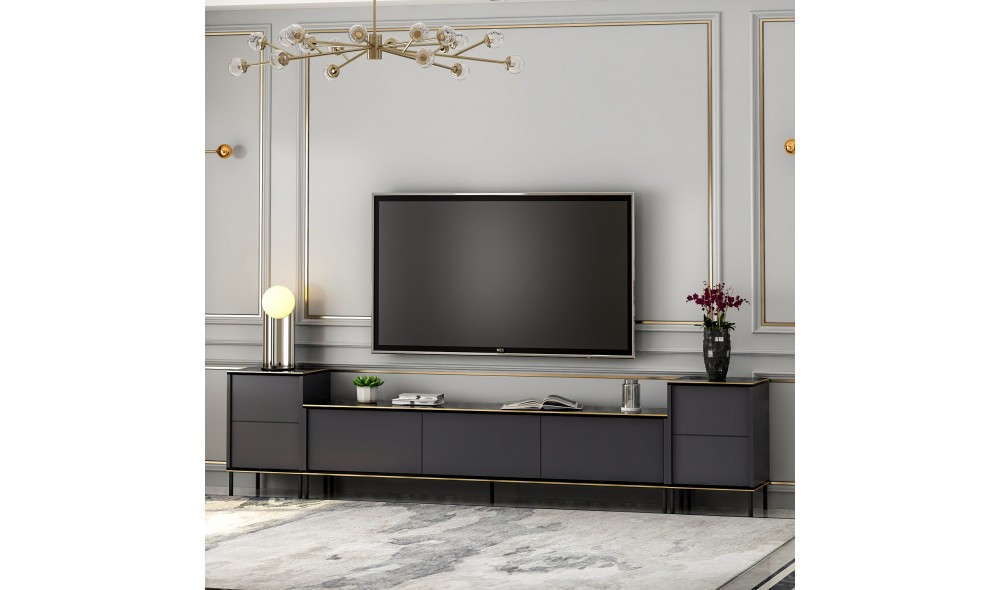 Unitate TV, Imaj, Antracit, 180 x 45 x 35 cm