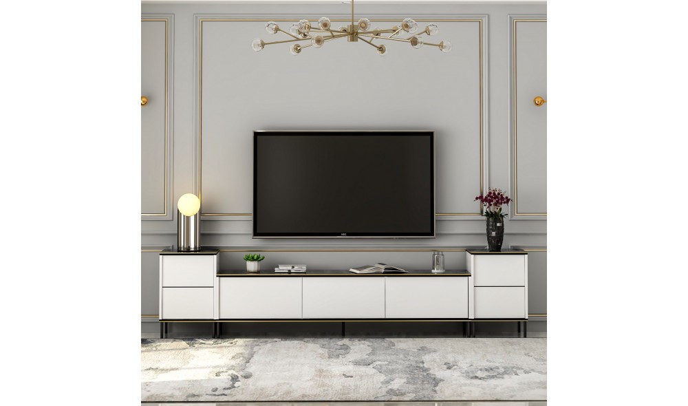 Unitate TV, Imaj, AlbNegruAur, 180 x 45 x 35 cm