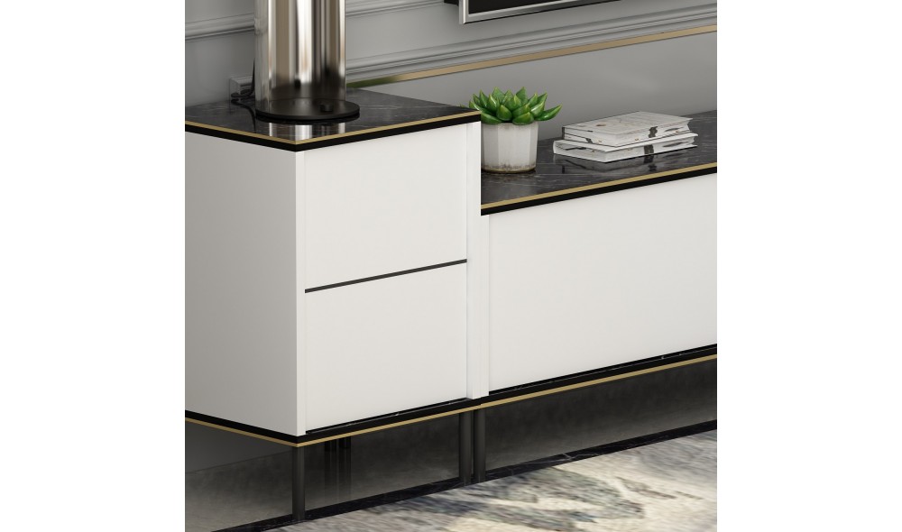 Unitate TV, Imaj, AlbNegruAur, 180 x 45 x 35 cm