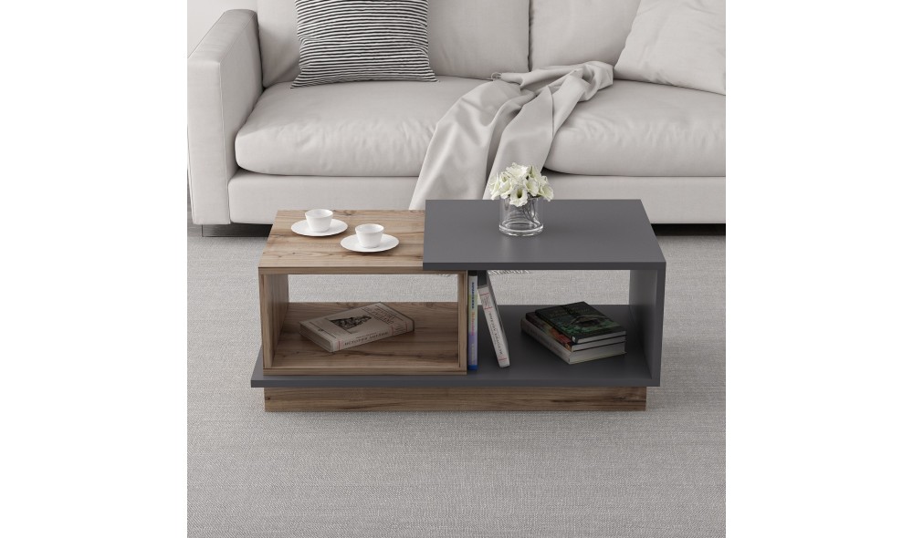 Masuta de cafea, Consept, AntracitStejar, 90 x 36 x 45 cm