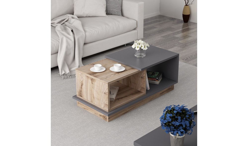 Masuta de cafea, Consept, AntracitStejar, 90 x 36 x 45 cm