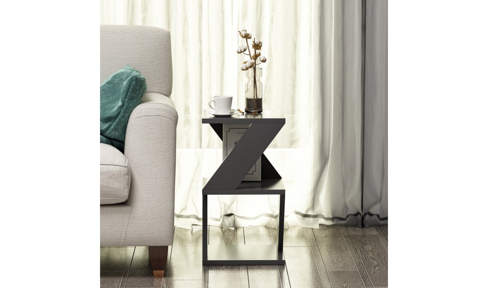 Masa laterala, Albeni, Antracit, 30 x 50 x 30 cm