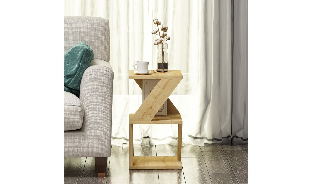 Masa laterala, Albeni, Stejar safir, 30 x 50 x 30 cm