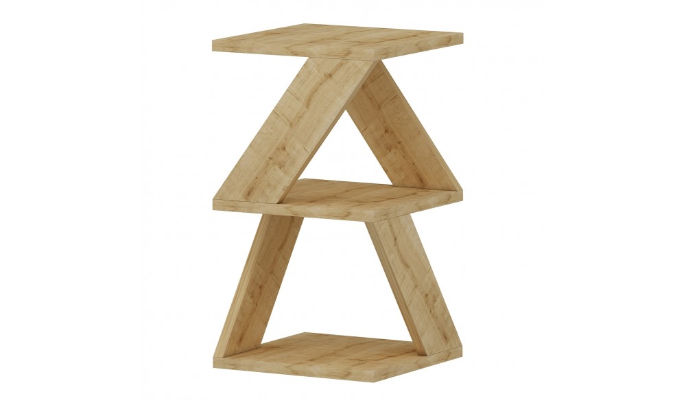 Masa laterala, Albeni, Stejar safir, 30 x 50 x 30 cm