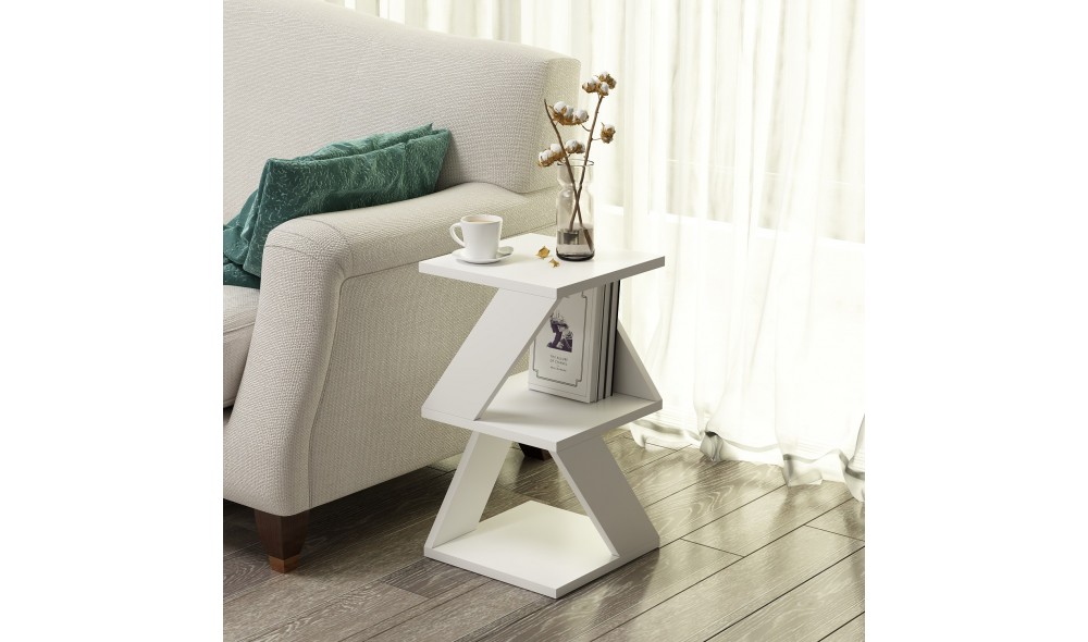 Masa laterala, Albeni, Alb, 30 x 50 x 30 cm