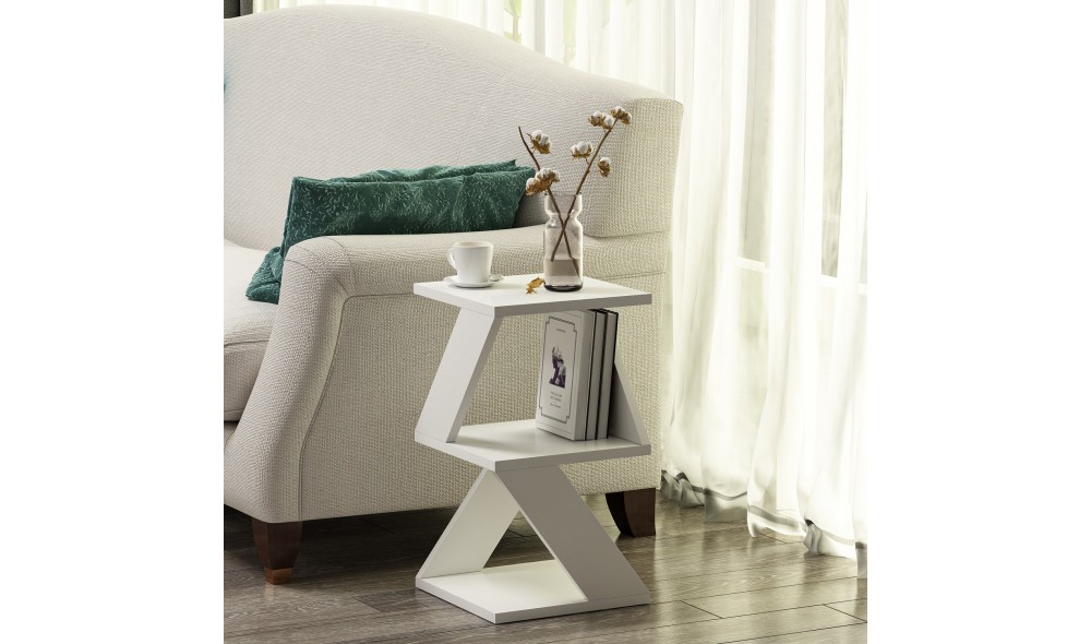 Masa laterala, Albeni, Alb, 30 x 50 x 30 cm