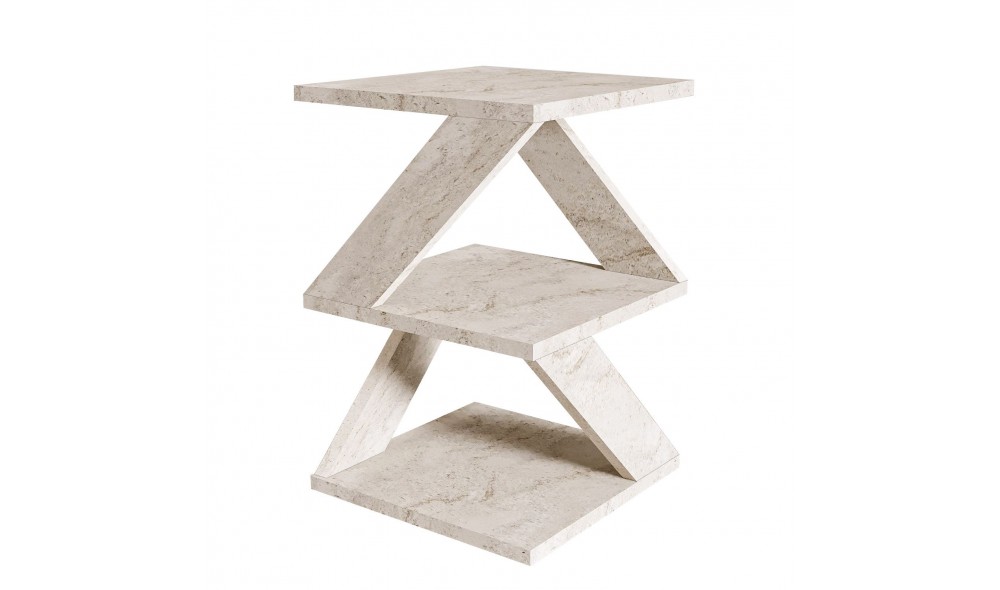 Masa laterala, Albeni, Travertin, 30 x 54 x 30 cm