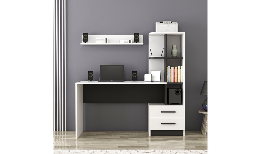 Birou de studiu, Alaska, AlbNegru, 120 x 74 x 60 cm