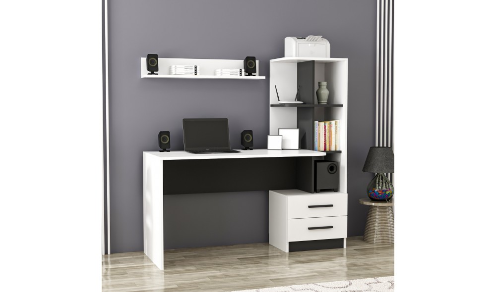 Birou de studiu, Alaska, AlbNegru, 120 x 74 x 60 cm