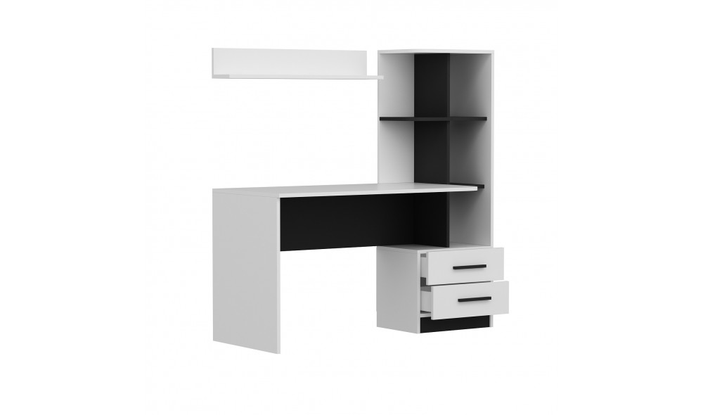 Birou de studiu, Alaska, AlbNegru, 120 x 74 x 60 cm