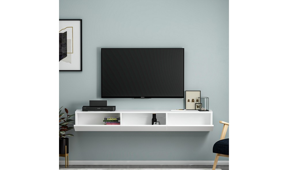 Suport TV, Terra, Alb, 180 x 26 x 31 cm