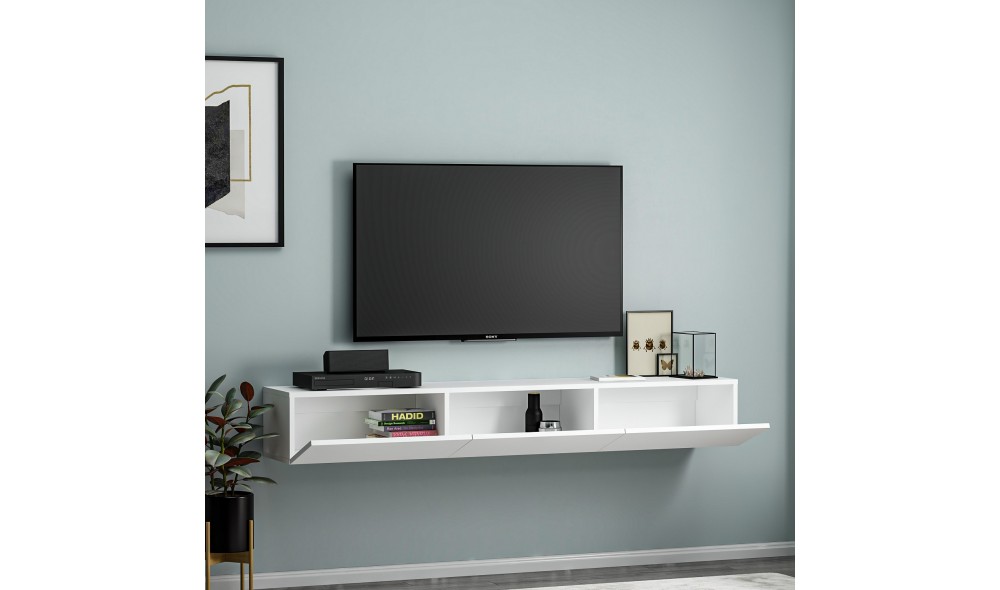 Suport TV, Terra, Alb, 180 x 26 x 31 cm