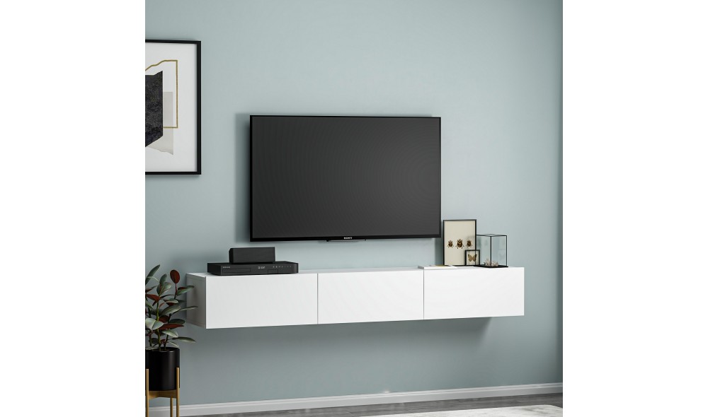 Suport TV, Terra, Alb, 180 x 26 x 31 cm