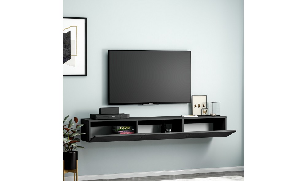 Suport TV, Terra, Negru, 180 x 26 x 31 cm