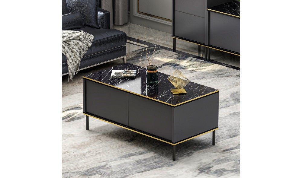 Masuta de cafea, Imaj, Antracit, 90 x 40 x 45 cm