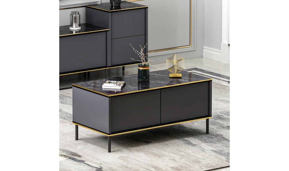 Masuta de cafea, Imaj, Antracit, 90 x 40 x 45 cm