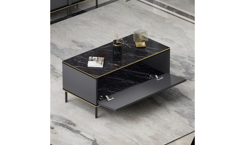 Masuta de cafea, Imaj, Antracit, 90 x 40 x 45 cm