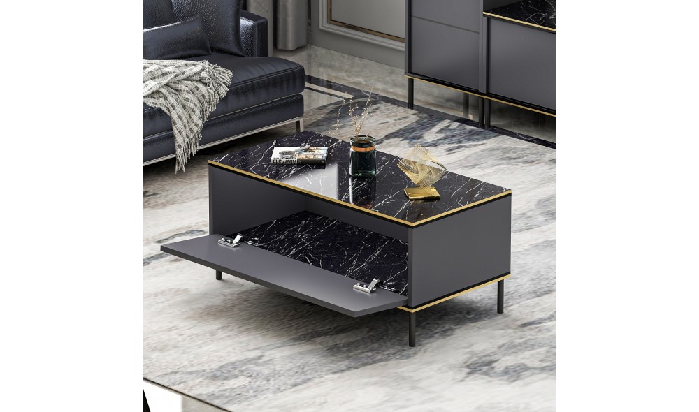 Masuta de cafea, Imaj, Antracit, 90 x 40 x 45 cm