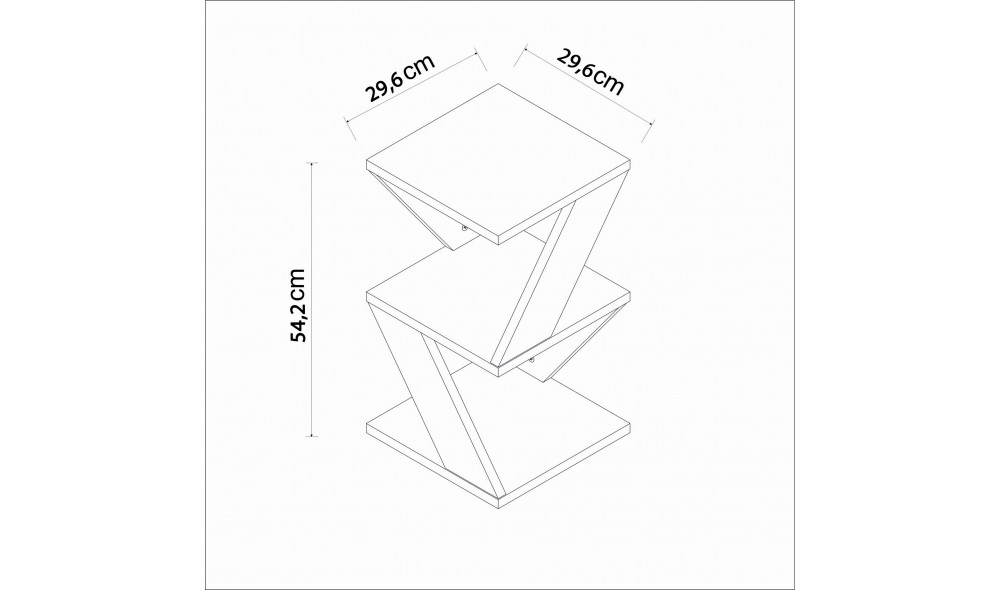 Masa laterala, Albeni, Pinul Atlantic, 30 x 54 x 30 cm