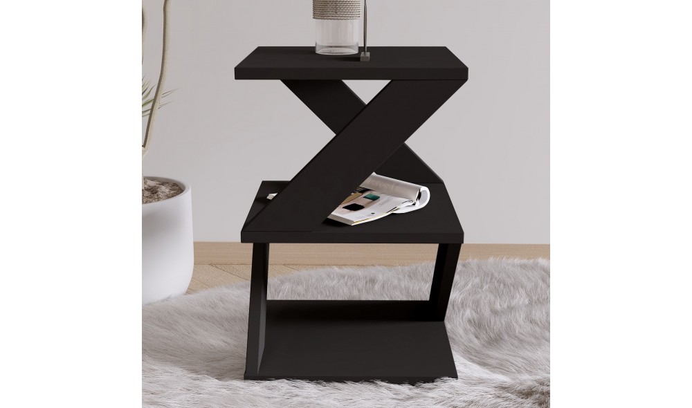 Masa laterala, Albeni, Negru, 30 x 54 x 30 cm