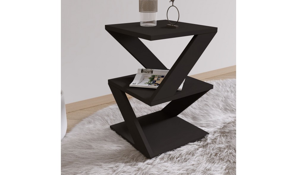 Masa laterala, Albeni, Negru, 30 x 54 x 30 cm