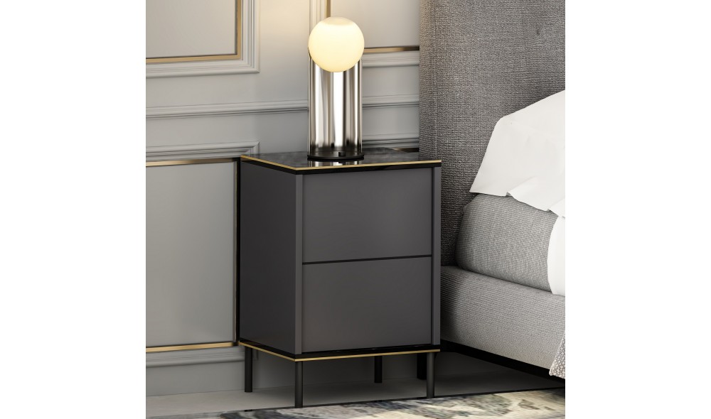 Noptiera, Imaj, Antracit, 40 x 60 x 35 cm