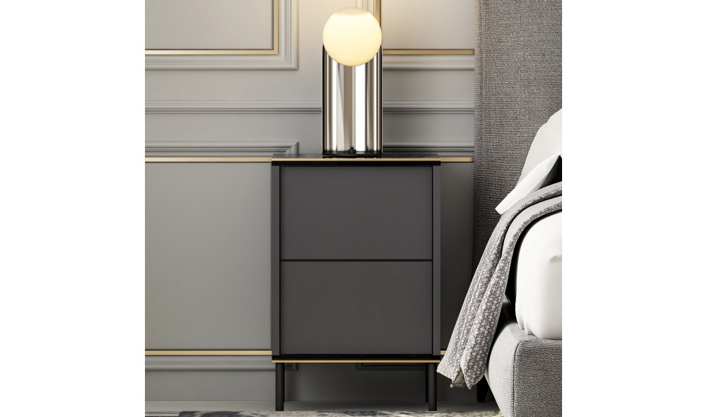 Noptiera, Imaj, Antracit, 40 x 60 x 35 cm