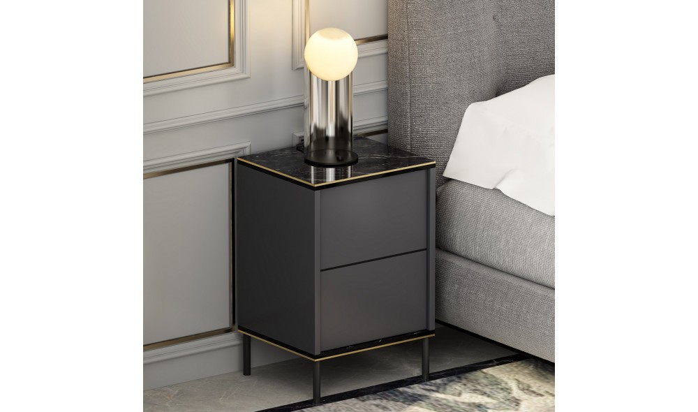 Noptiera, Imaj, Antracit, 40 x 60 x 35 cm