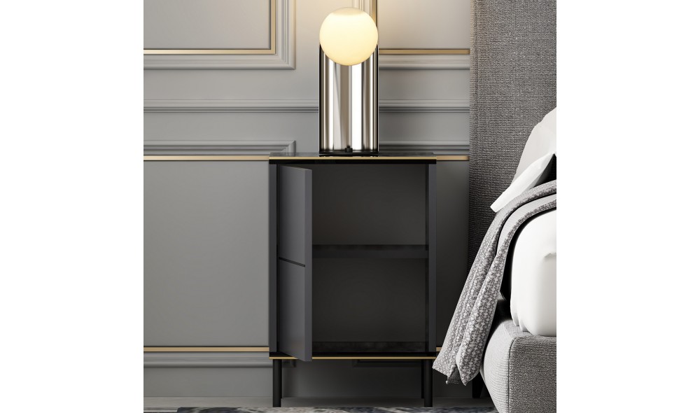 Noptiera, Imaj, Antracit, 40 x 60 x 35 cm