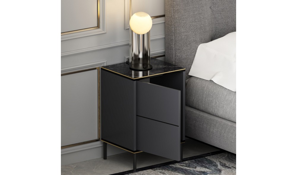 Noptiera, Imaj, Antracit, 40 x 60 x 35 cm