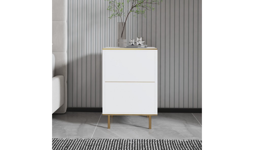 Noptiera, Imaj, Marmura albaAur, 40 x 60 x 35 cm