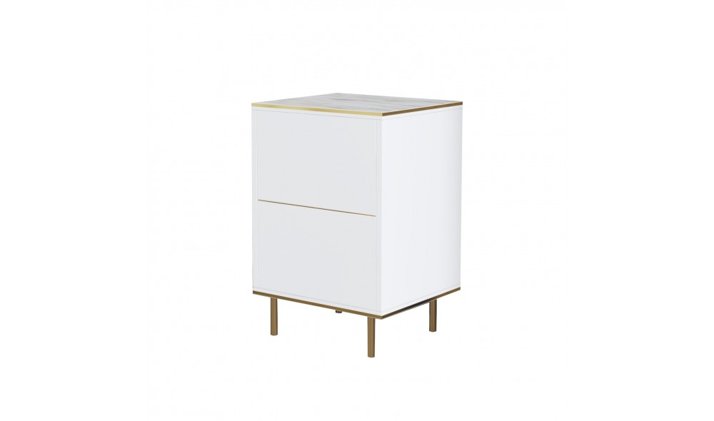 Noptiera, Imaj, Marmura albaAur, 40 x 60 x 35 cm