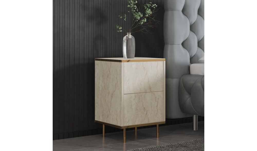 Noptiera, Imaj, TravertinAur, 40 x 60 x 35 cm