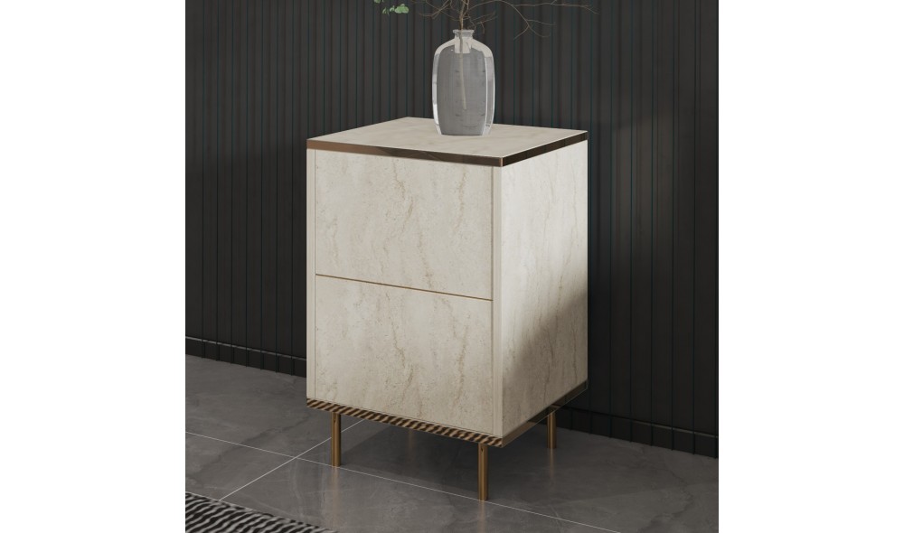 Noptiera, Imaj, TravertinAur, 40 x 60 x 35 cm