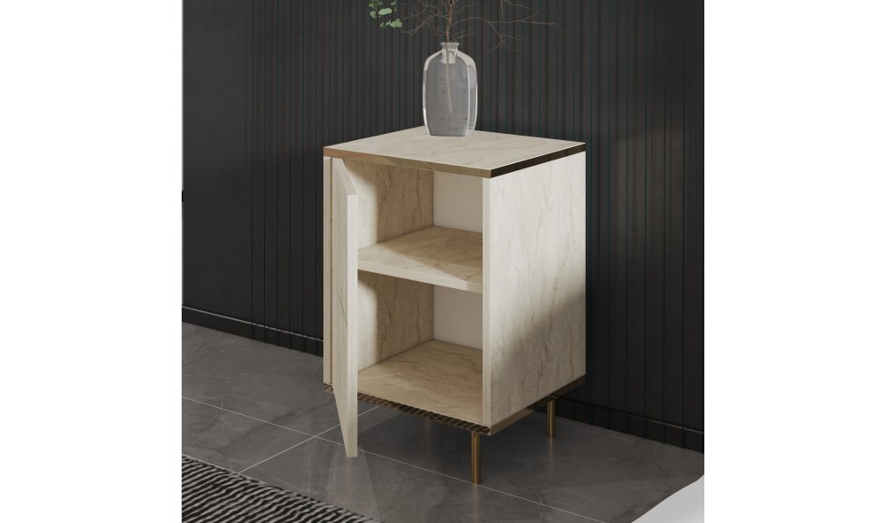 Noptiera, Imaj, TravertinAur, 40 x 60 x 35 cm