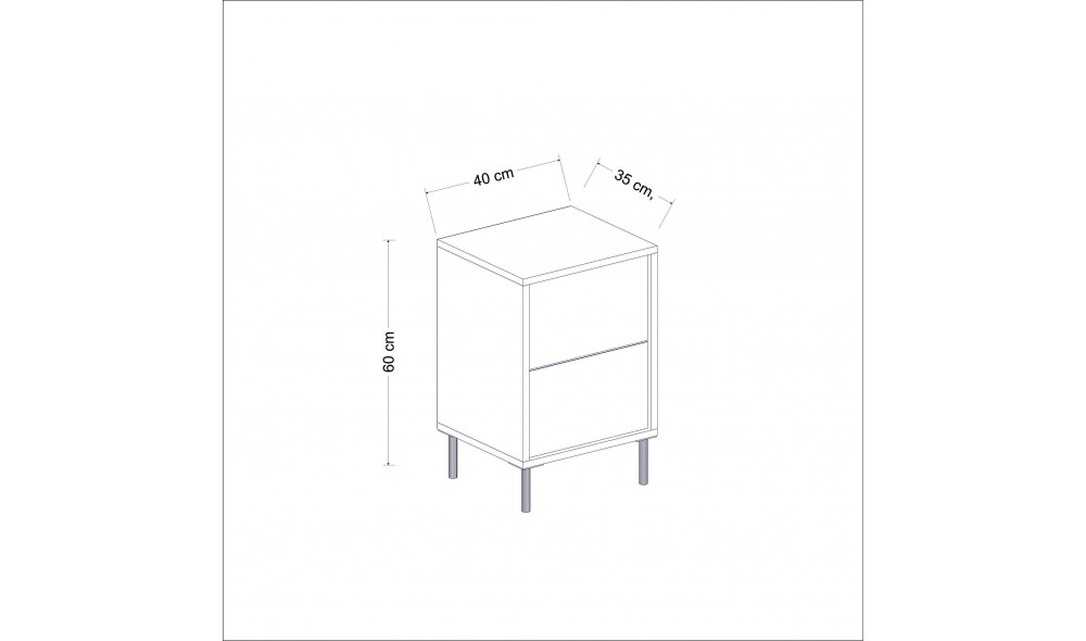 Noptiera, Imaj, TravertinAur, 40 x 60 x 35 cm