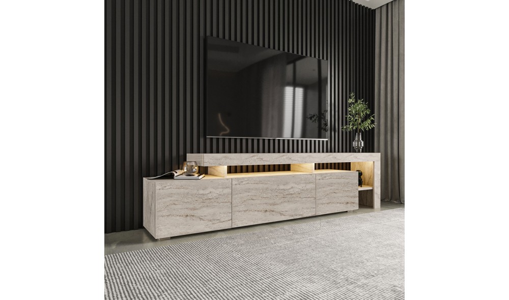 Suport TV, Beliz, Travertin, 192 x 53 x 37 cm