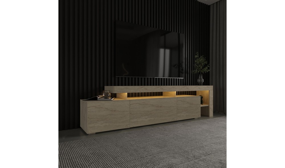 Suport TV, Beliz, Travertin, 192 x 53 x 37 cm