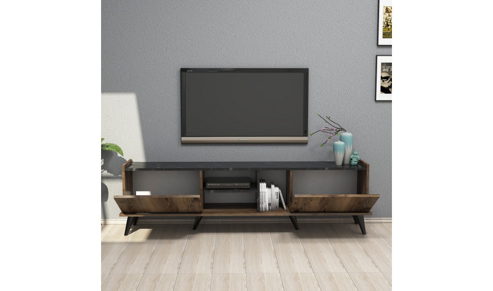 Suport TV, Elegante 1330, NucNegru, 180 x 52 x 34 cm