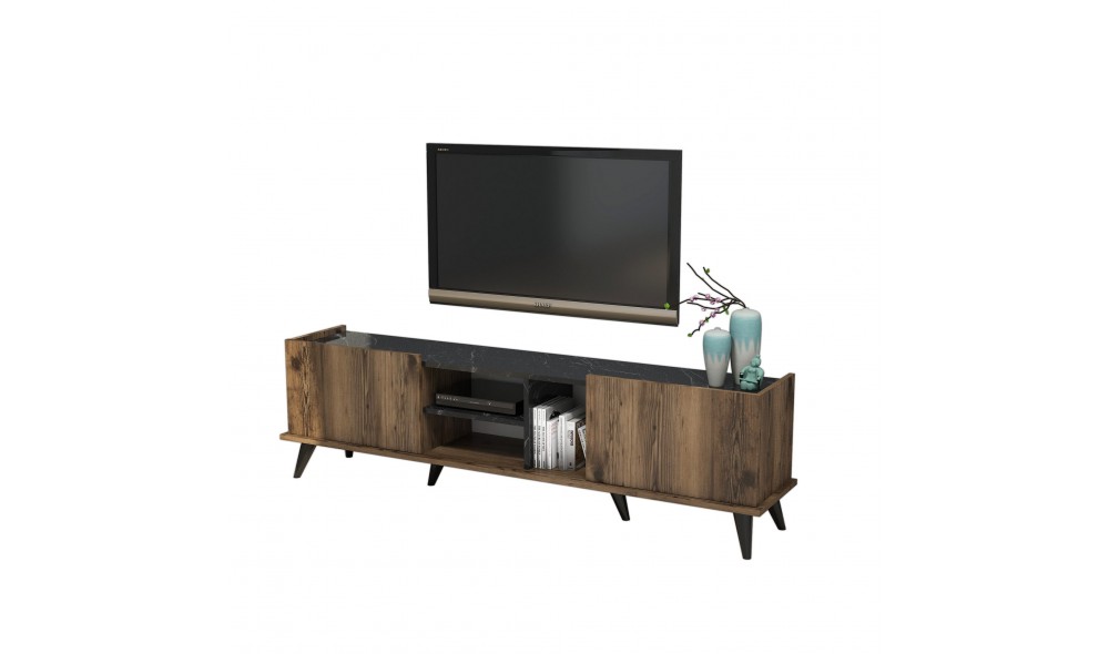 Suport TV, Elegante 1330, NucNegru, 180 x 52 x 34 cm