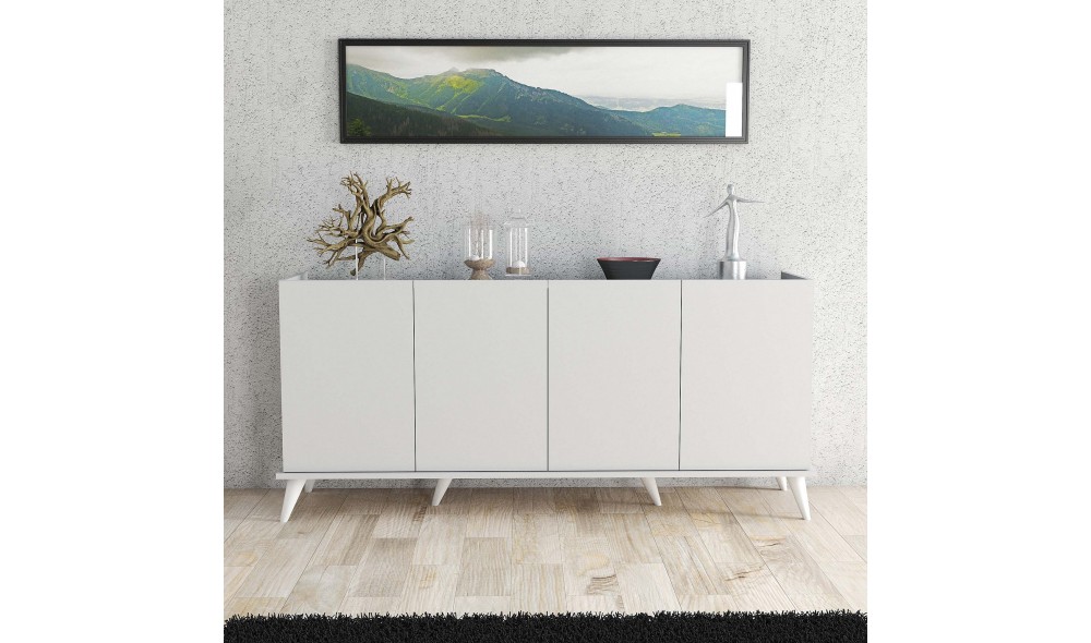 Consola, Elegante 1602, Alb, 180 x 81 x 45 cm