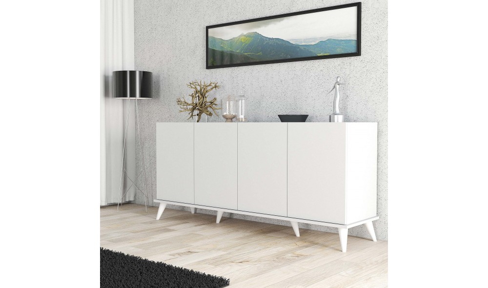 Consola, Elegante 1602, Alb, 180 x 81 x 45 cm