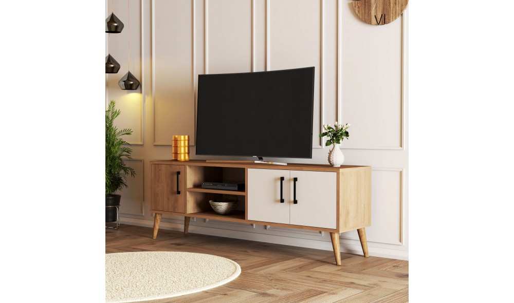 Suport TV, Exxen - 1584, StejarAlb, 150 x 52 x 34 cm