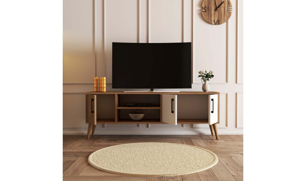 Suport TV, Exxen - 1584, StejarAlb, 150 x 52 x 34 cm