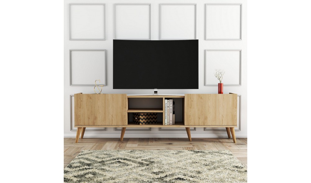 Suport TV, Lotus - 1350, Stejar, 180 x 52 x 34 cm