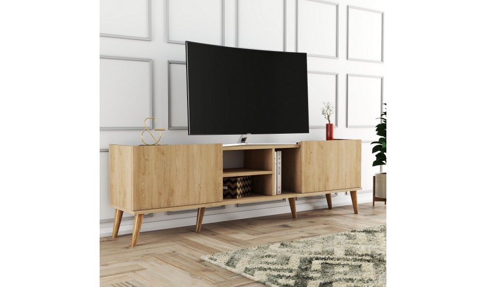 Suport TV, Lotus - 1350, Stejar, 180 x 52 x 34 cm